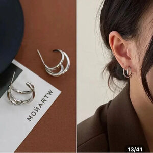Fashion Women's 925 Geometric Earrings Ear Stud Dangle Drop Statement Jewelry